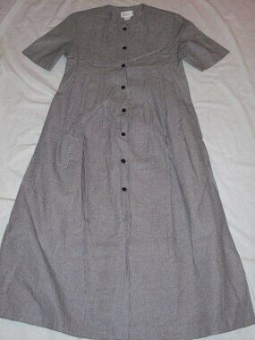 My Secret Shelf Women's Black White Houndstooth Maxi Dress Office Size Small